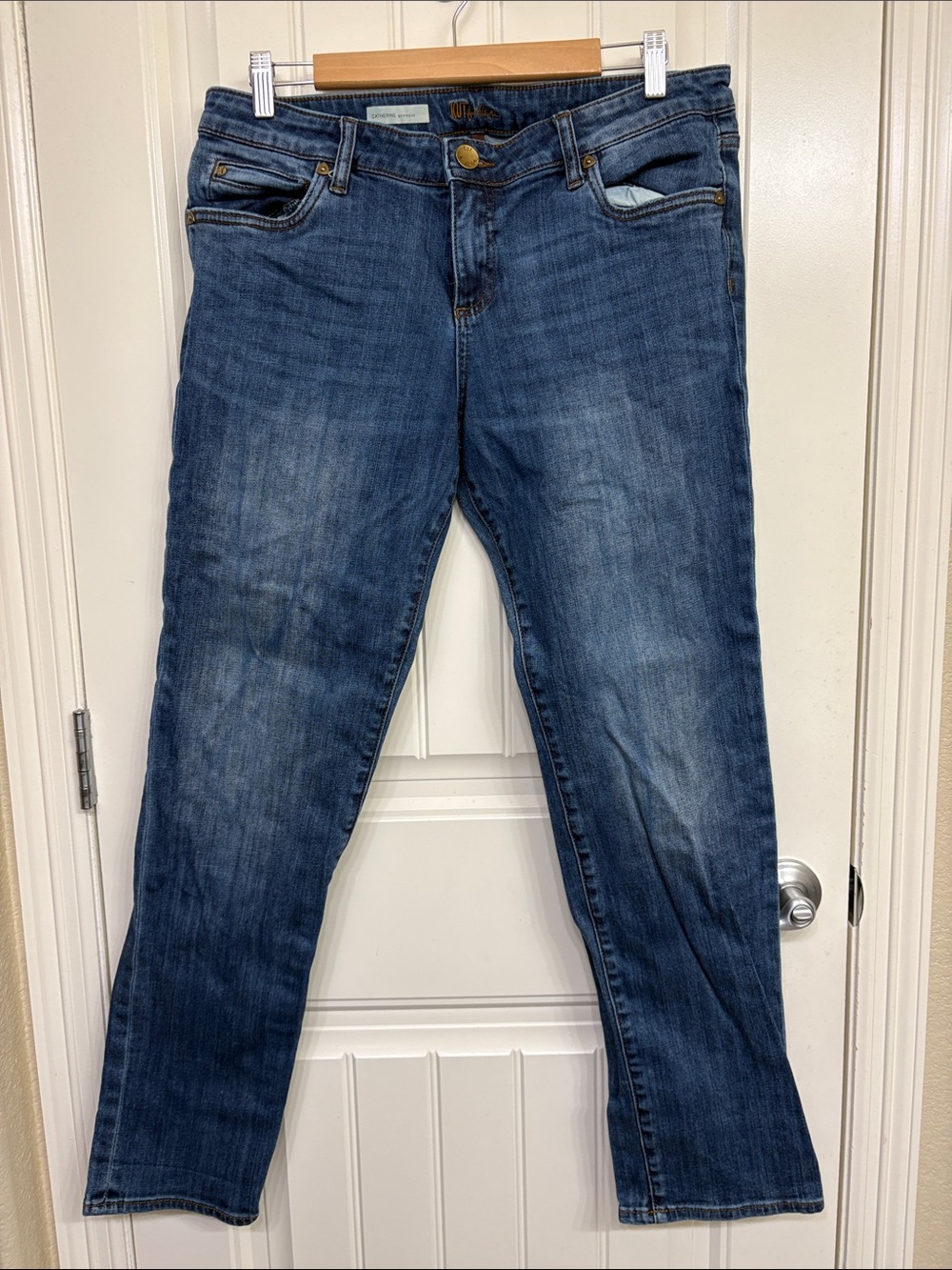 Kut from the Kloth Women's Medium Blue Boyfriend Jeans